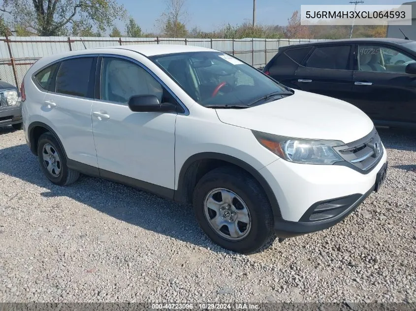 2012 Honda Cr-V Lx VIN: 5J6RM4H3XCL064593 Lot: 40723096