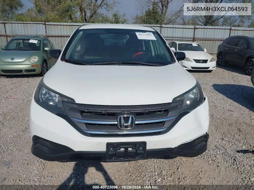 2012 Honda Cr-V Lx VIN: 5J6RM4H3XCL064593 Lot: 40723096