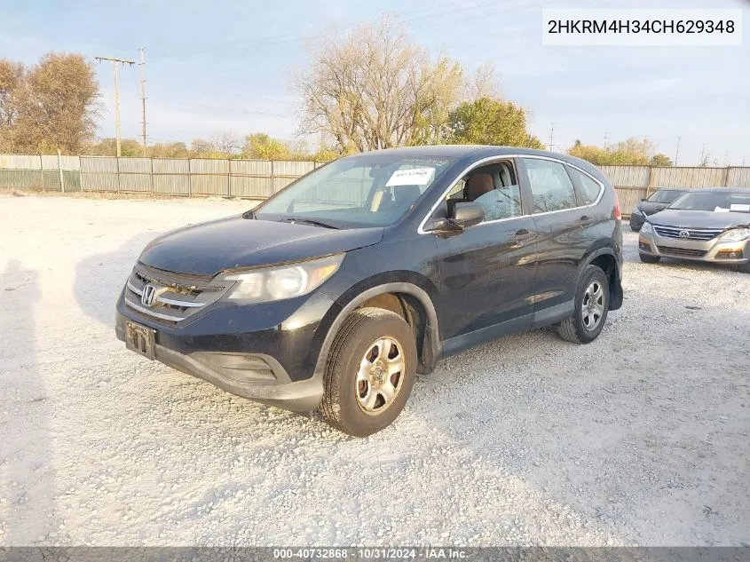 2012 Honda Cr-V Lx VIN: 2HKRM4H34CH629348 Lot: 40732868