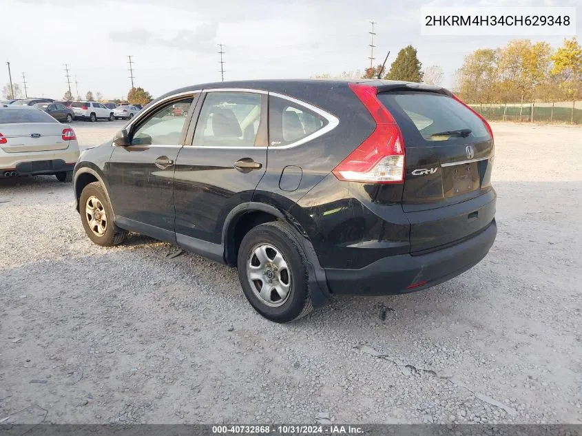 2012 Honda Cr-V Lx VIN: 2HKRM4H34CH629348 Lot: 40732868