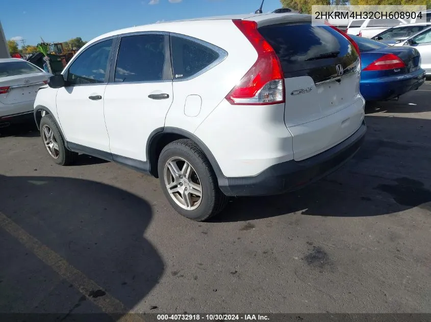 2012 Honda Cr-V Lx VIN: 2HKRM4H32CH608904 Lot: 40732918