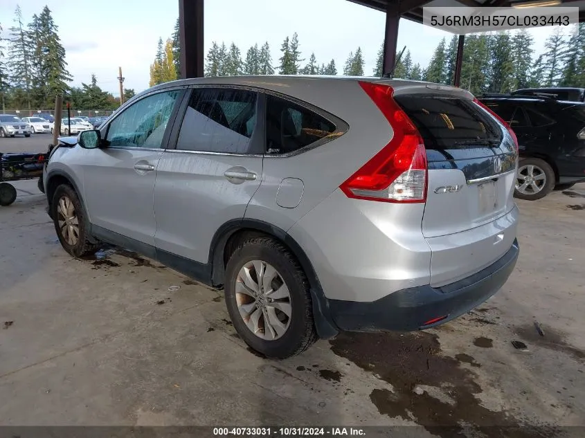 2012 Honda Cr-V Ex VIN: 5J6RM3H57CL033443 Lot: 40733031