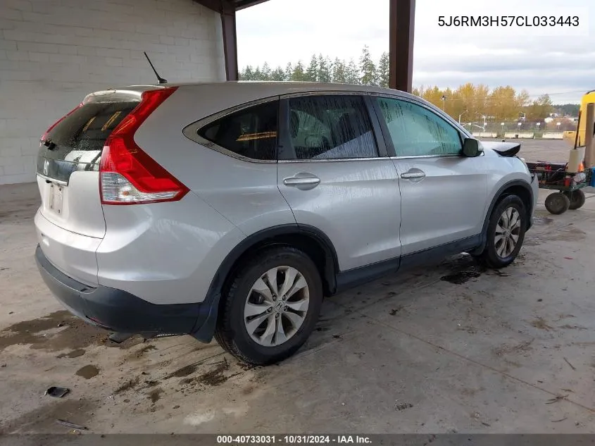 2012 Honda Cr-V Ex VIN: 5J6RM3H57CL033443 Lot: 40733031