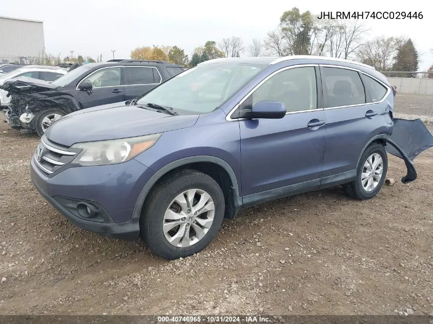 2012 Honda Cr-V Ex-L VIN: JHLRM4H74CC029446 Lot: 40746965