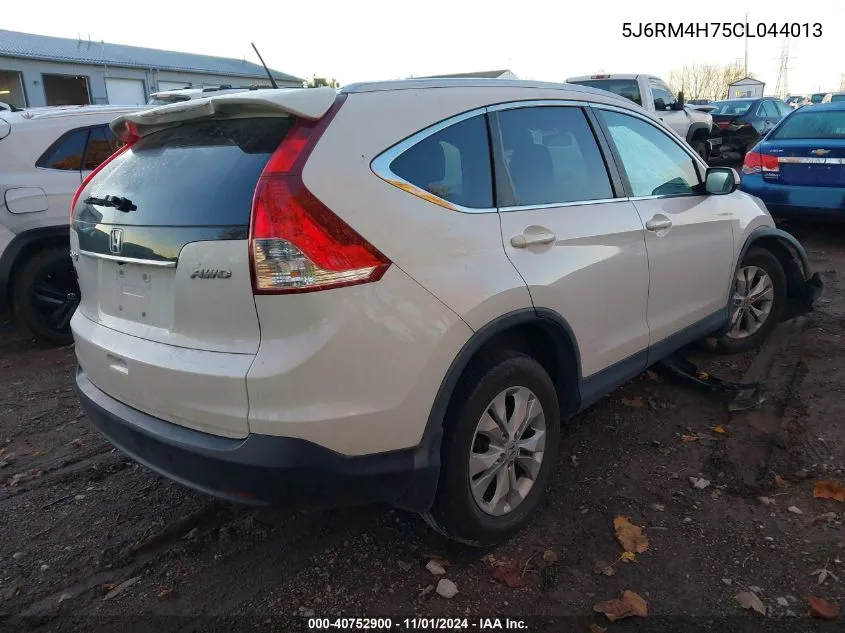 2012 Honda Cr-V Ex-L VIN: 5J6RM4H75CL044013 Lot: 40752900