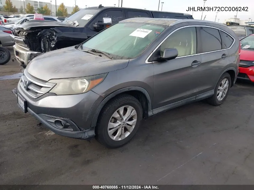 2012 Honda Cr-V Ex-L VIN: JHLRM3H72CC006242 Lot: 40760085