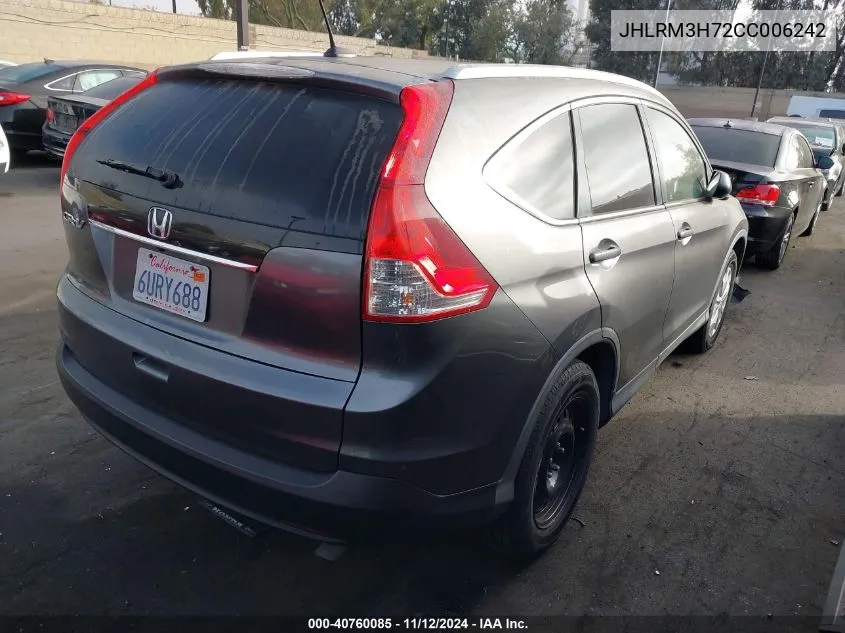 2012 Honda Cr-V Ex-L VIN: JHLRM3H72CC006242 Lot: 40760085