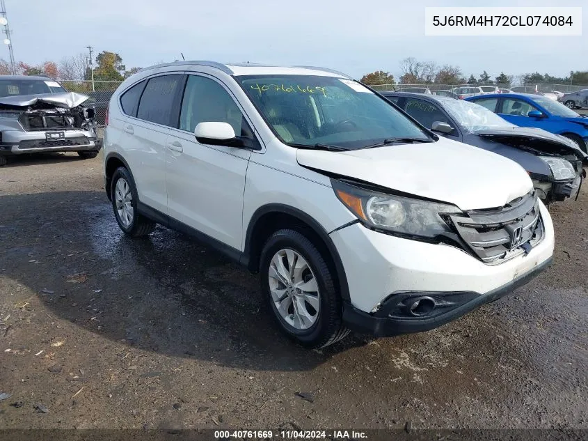 2012 Honda Cr-V Ex-L VIN: 5J6RM4H72CL074084 Lot: 40761669