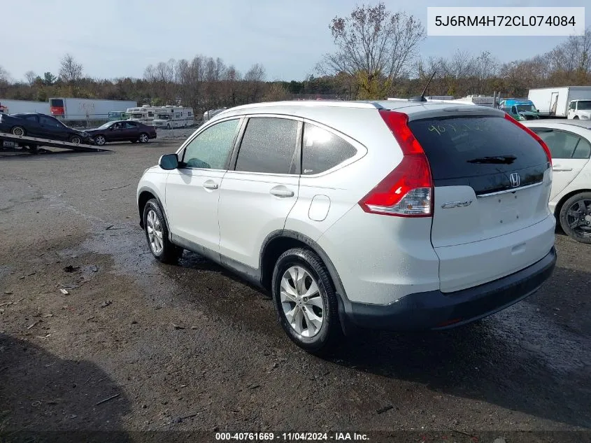 2012 Honda Cr-V Ex-L VIN: 5J6RM4H72CL074084 Lot: 40761669