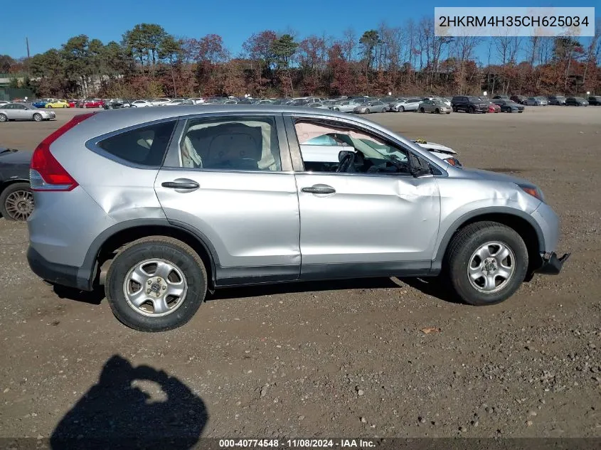 2012 Honda Cr-V Lx VIN: 2HKRM4H35CH625034 Lot: 40774548