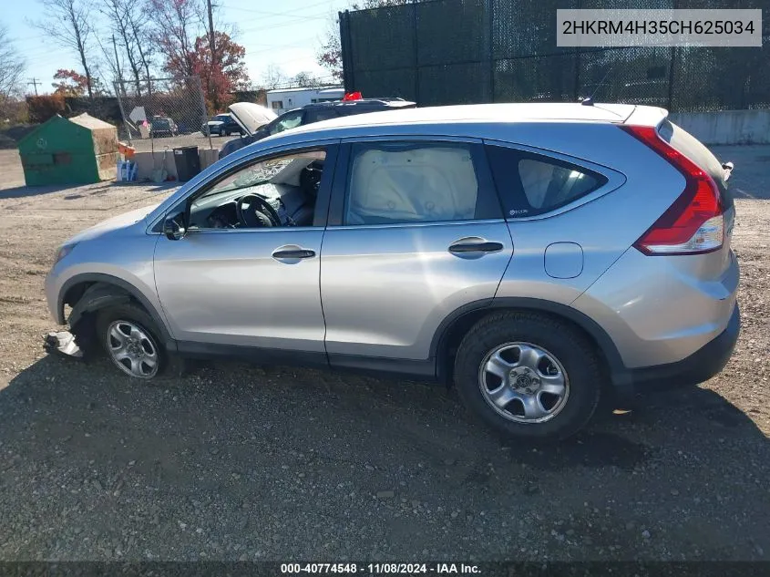 2012 Honda Cr-V Lx VIN: 2HKRM4H35CH625034 Lot: 40774548