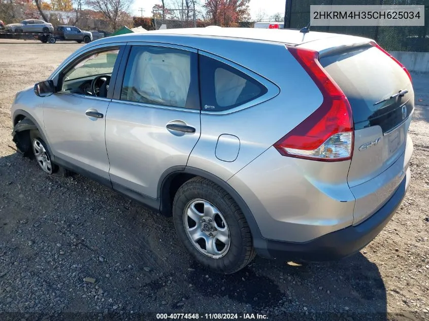 2012 Honda Cr-V Lx VIN: 2HKRM4H35CH625034 Lot: 40774548