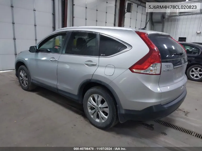 2012 Honda Cr-V Ex-L VIN: 5J6RM4H78CL020823 Lot: 40786478