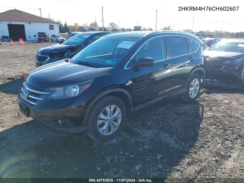 2012 Honda Cr-V Ex-L VIN: 2HKRM4H76CH602607 Lot: 40793535