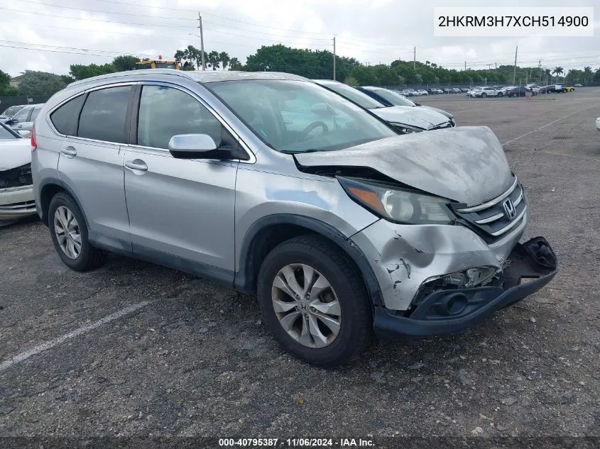 2012 Honda Cr-V Ex-L VIN: 2HKRM3H7XCH514900 Lot: 40795387