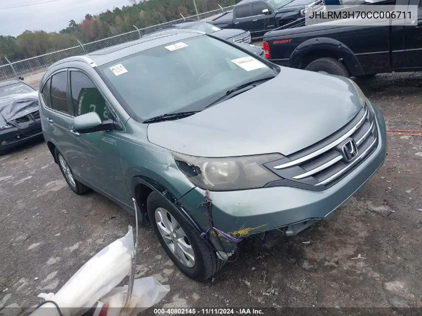 2012 Honda Cr-V Ex-L VIN: JHLRM3H70CC006711 Lot: 40802145