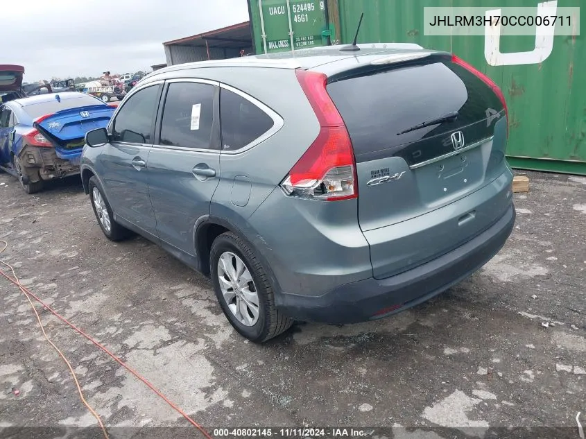 2012 Honda Cr-V Ex-L VIN: JHLRM3H70CC006711 Lot: 40802145