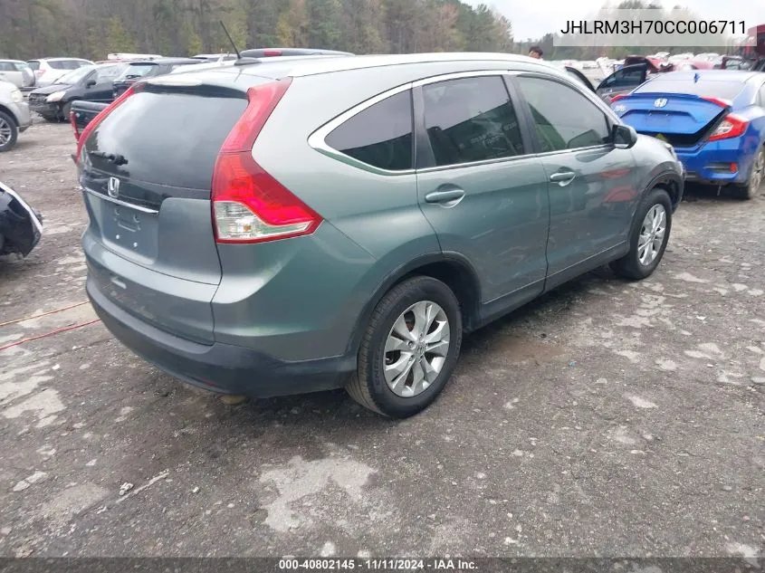 2012 Honda Cr-V Ex-L VIN: JHLRM3H70CC006711 Lot: 40802145