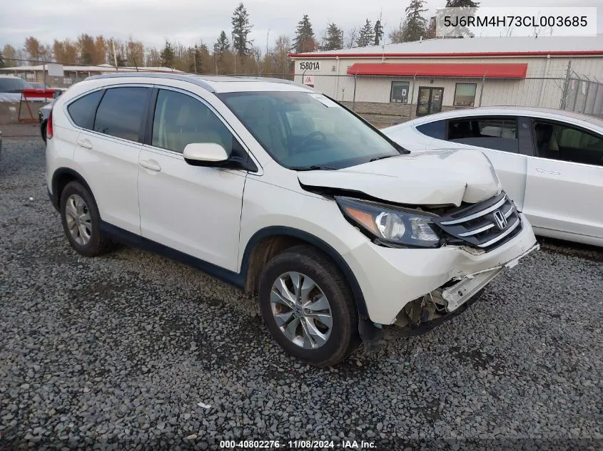 2012 Honda Cr-V Ex-L VIN: 5J6RM4H73CL003685 Lot: 40802276