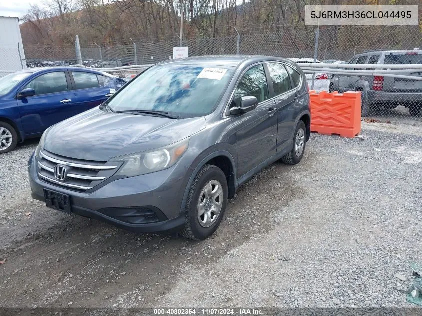 2012 Honda Cr-V Lx VIN: 5J6RM3H36CL044495 Lot: 40802364