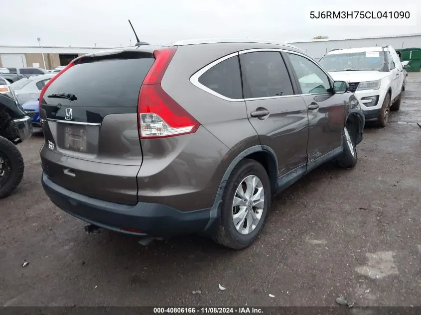 2012 Honda Cr-V Ex-L VIN: 5J6RM3H75CL041090 Lot: 40806166