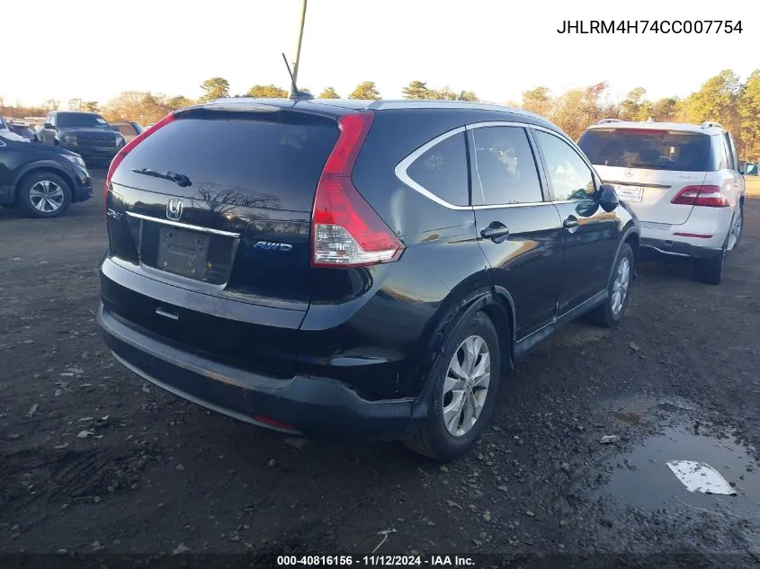 2012 Honda Cr-V Ex-L VIN: JHLRM4H74CC007754 Lot: 40816156