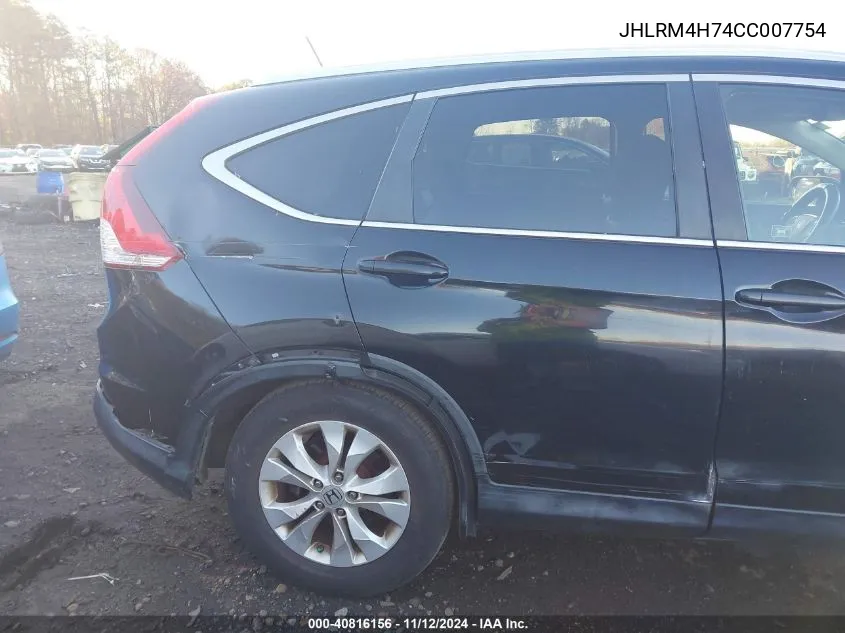 2012 Honda Cr-V Ex-L VIN: JHLRM4H74CC007754 Lot: 40816156