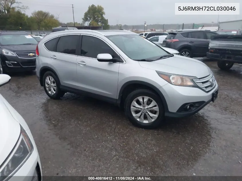 2012 Honda Cr-V Ex-L VIN: 5J6RM3H72CL030046 Lot: 40816412