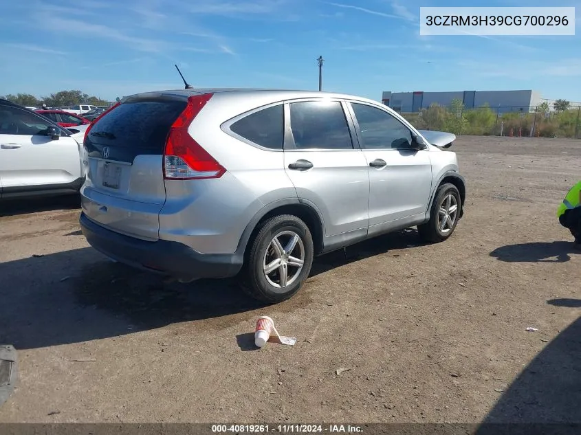 2012 Honda Cr-V Lx VIN: 3CZRM3H39CG700296 Lot: 40819261