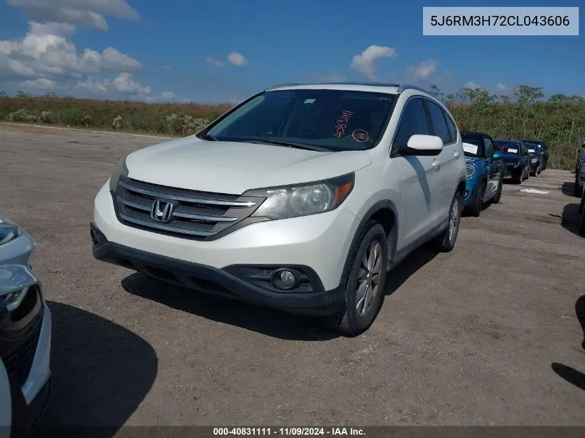 2012 Honda Cr-V Ex-L VIN: 5J6RM3H72CL043606 Lot: 40831111