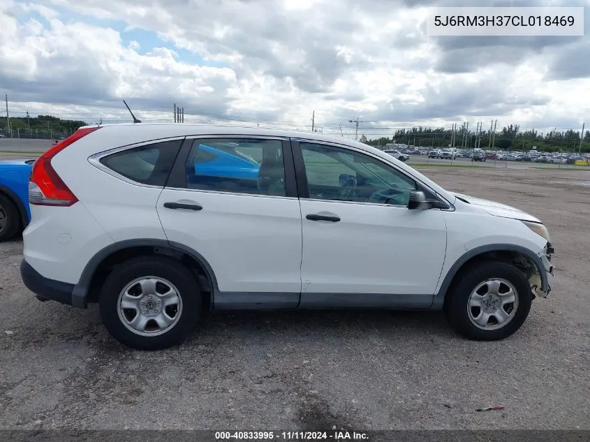 2012 Honda Cr-V Lx VIN: 5J6RM3H37CL018469 Lot: 40833995