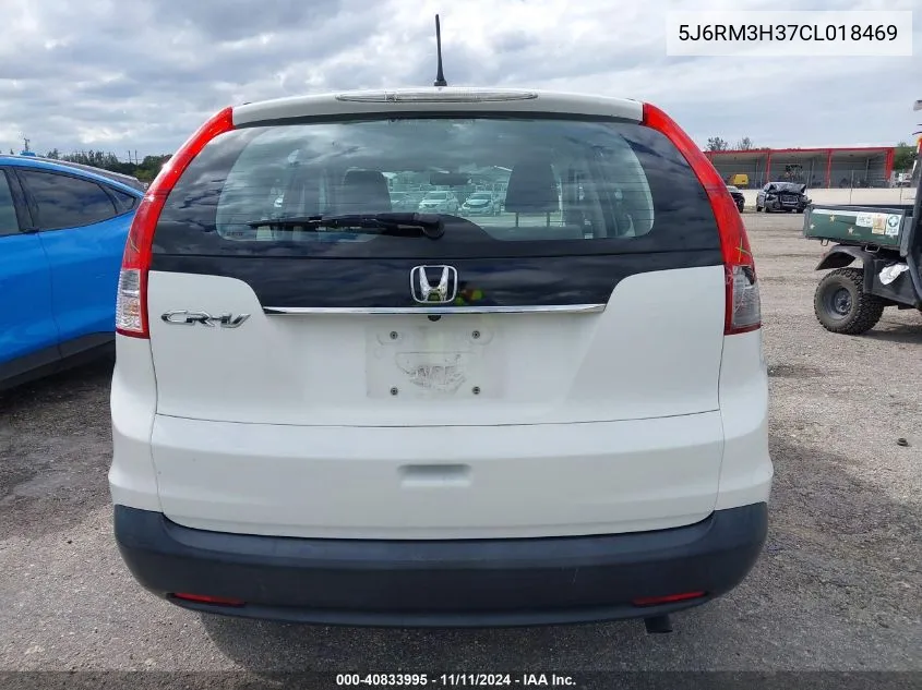 2012 Honda Cr-V Lx VIN: 5J6RM3H37CL018469 Lot: 40833995