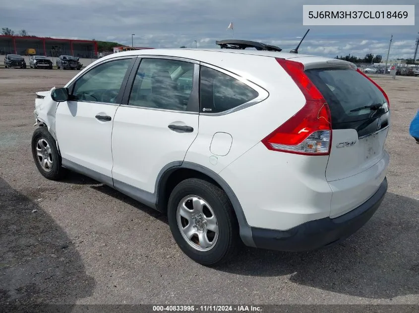 2012 Honda Cr-V Lx VIN: 5J6RM3H37CL018469 Lot: 40833995