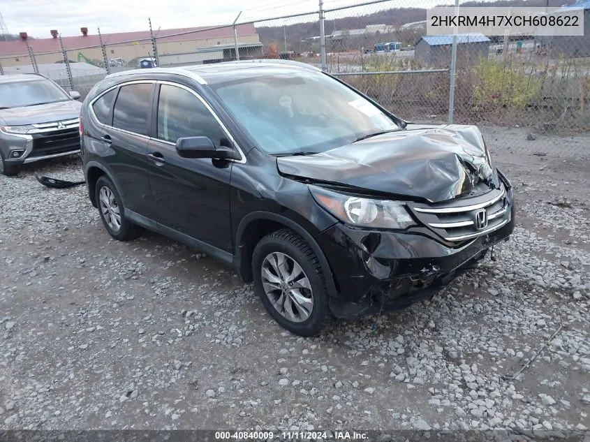 2012 Honda Cr-V Ex-L VIN: 2HKRM4H7XCH608622 Lot: 40840009