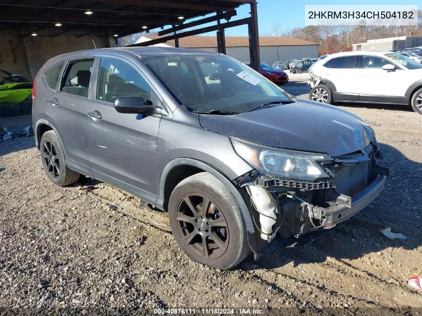 2012 Honda Cr-V Lx VIN: 2HKRM3H34CH504182 Lot: 40876111