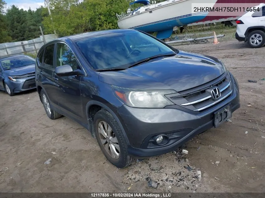 2013 Honda Cr-V Exl VIN: 2HKRM4H75DH114654 Lot: 12117835