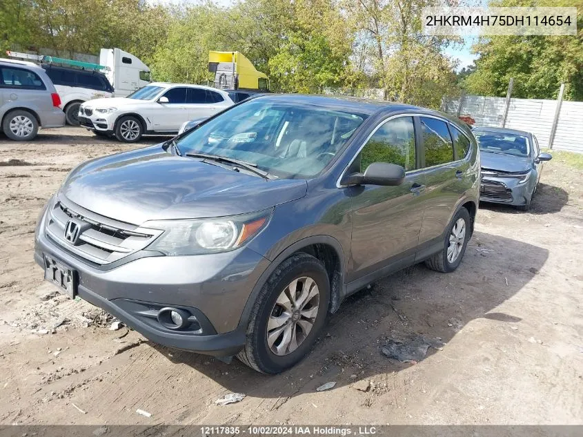 2013 Honda Cr-V Exl VIN: 2HKRM4H75DH114654 Lot: 12117835