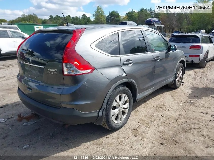 2013 Honda Cr-V Exl VIN: 2HKRM4H75DH114654 Lot: 12117835