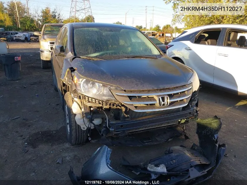 2013 Honda Cr-V Lx VIN: 2HKRM4H35DH112027 Lot: 12119762