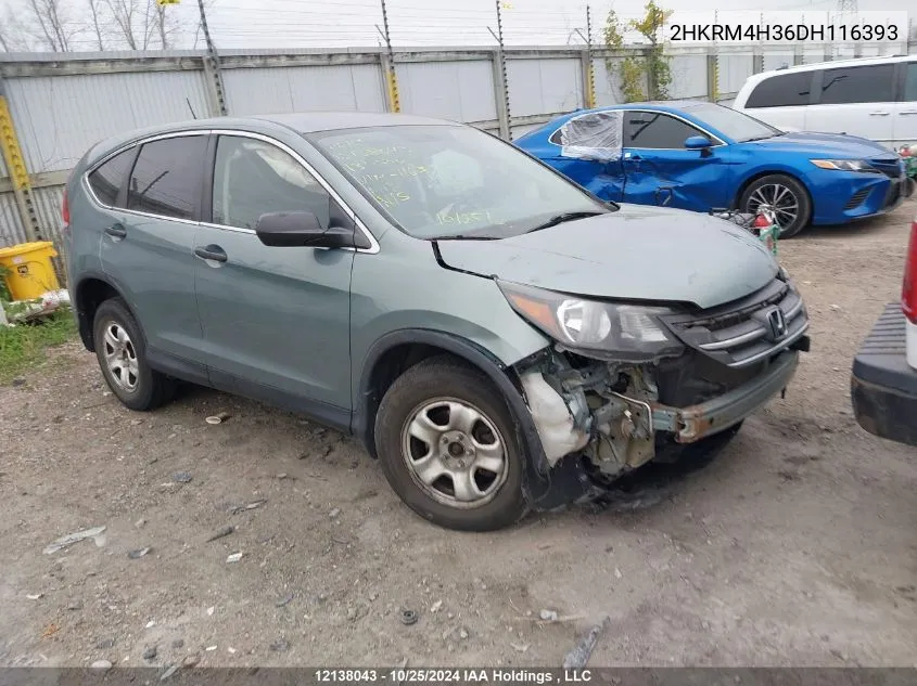 2013 Honda Cr-V VIN: 2HKRM4H36DH116393 Lot: 12138043