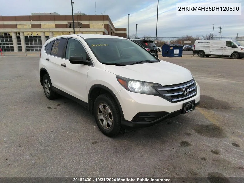 2013 Honda Cr-V Lx VIN: 2HKRM4H36DH120590 Lot: 20182430