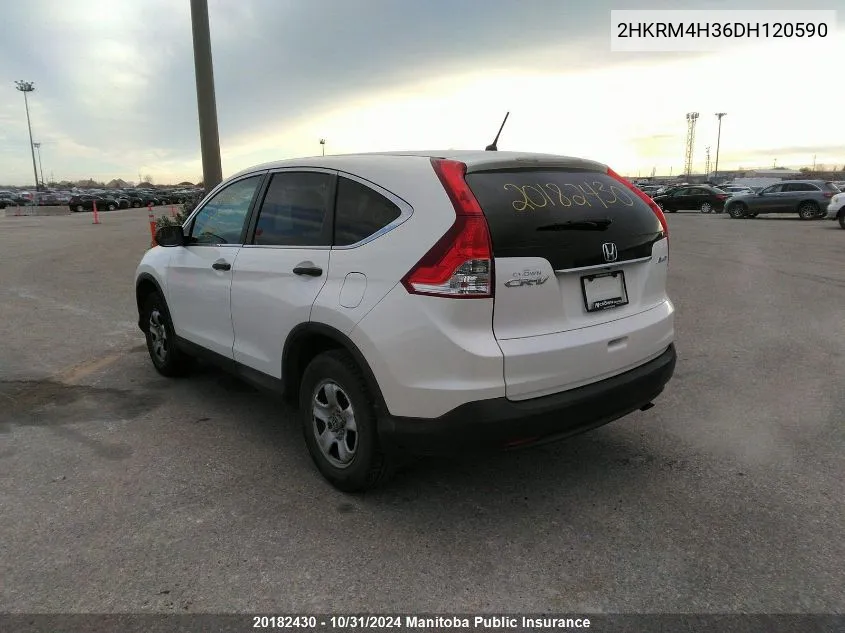 2013 Honda Cr-V Lx VIN: 2HKRM4H36DH120590 Lot: 20182430