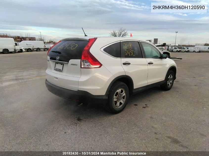 2013 Honda Cr-V Lx VIN: 2HKRM4H36DH120590 Lot: 20182430