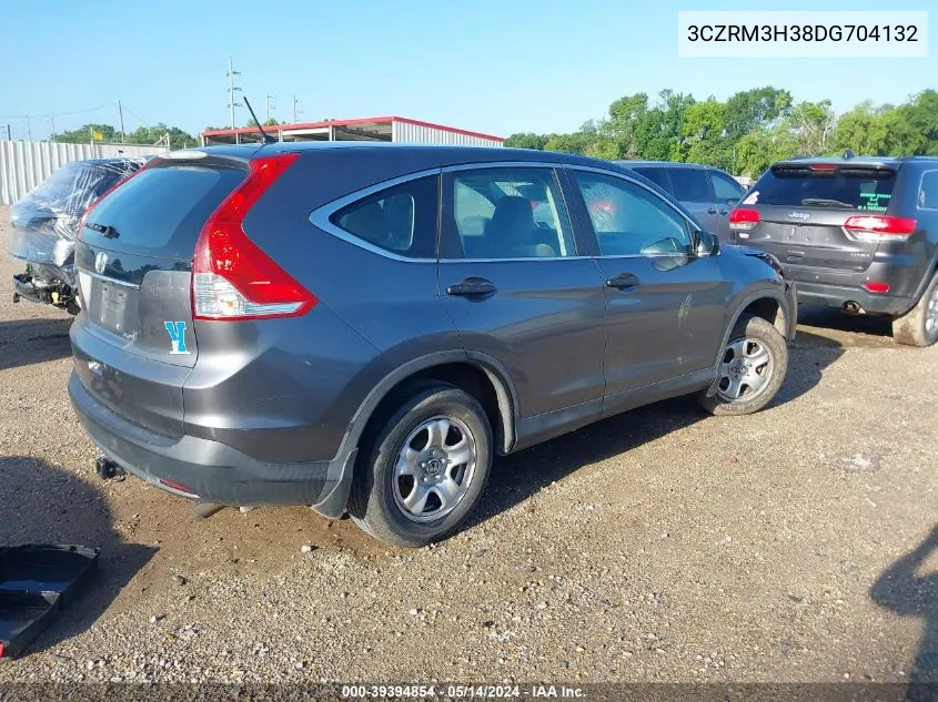 2013 Honda Cr-V Lx VIN: 3CZRM3H38DG704132 Lot: 39394854