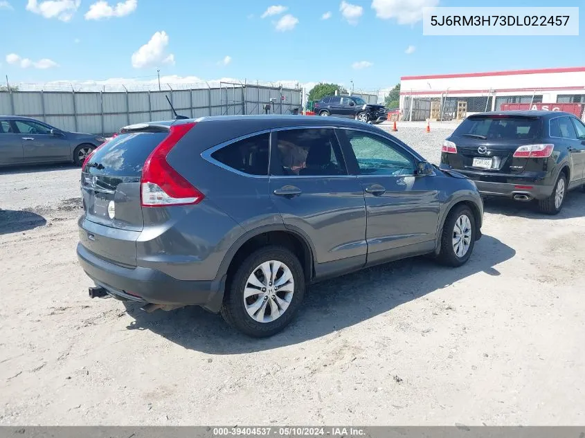 2013 Honda Cr-V Ex-L VIN: 5J6RM3H73DL022457 Lot: 39404537