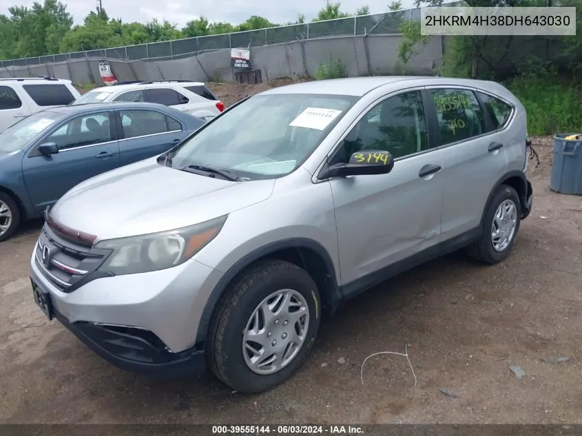 2013 Honda Cr-V Lx VIN: 2HKRM4H38DH643030 Lot: 39555144