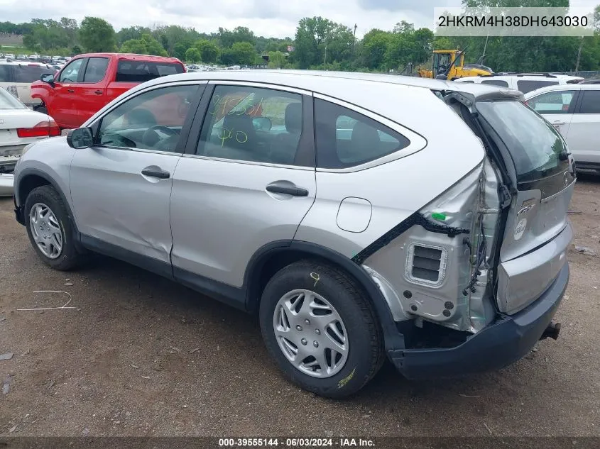 2013 Honda Cr-V Lx VIN: 2HKRM4H38DH643030 Lot: 39555144