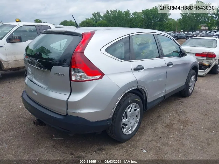 2013 Honda Cr-V Lx VIN: 2HKRM4H38DH643030 Lot: 39555144