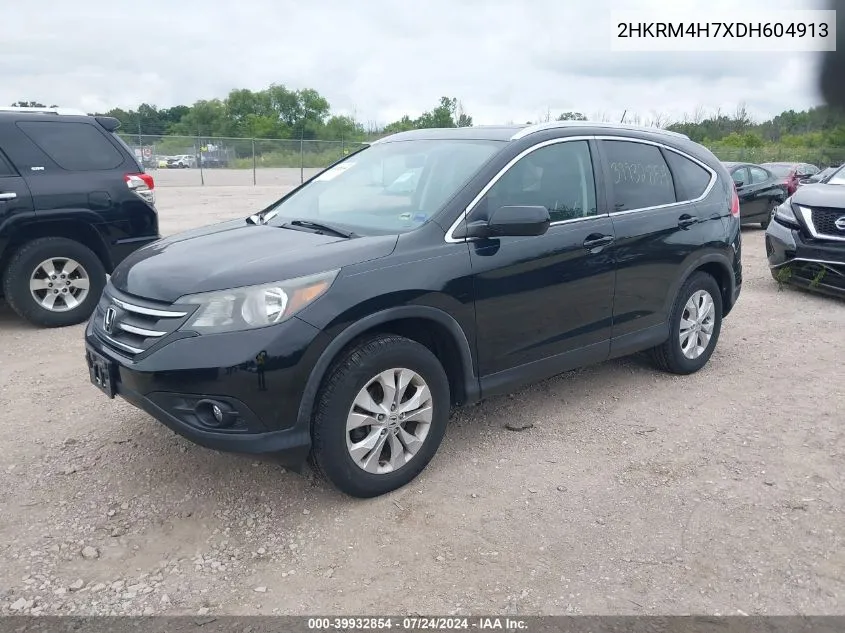 2013 Honda Cr-V Ex-L VIN: 2HKRM4H7XDH604913 Lot: 40304026