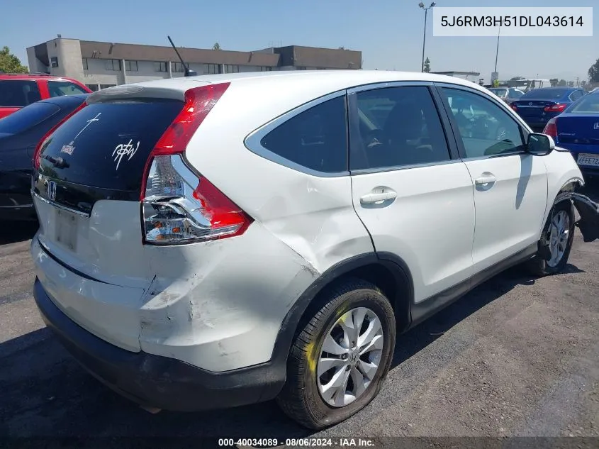 2013 Honda Cr-V Ex VIN: 5J6RM3H51DL043614 Lot: 40034089